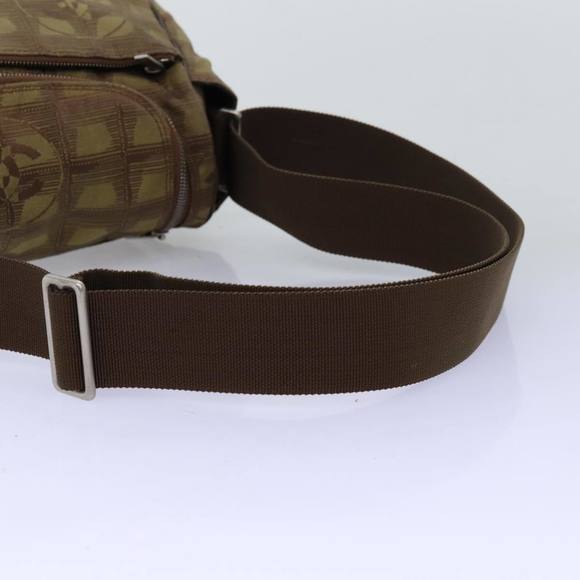 CHANEL New Travel Line Shoulder Bag Nylon Brown CC Auth th4868 - Picture 7 of 16